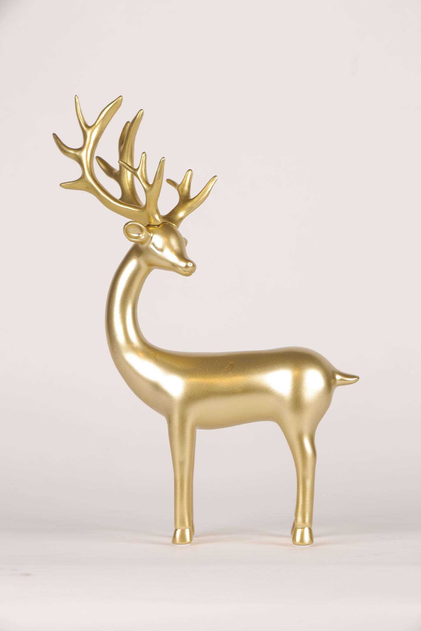 Standing Deer Statue- Golden