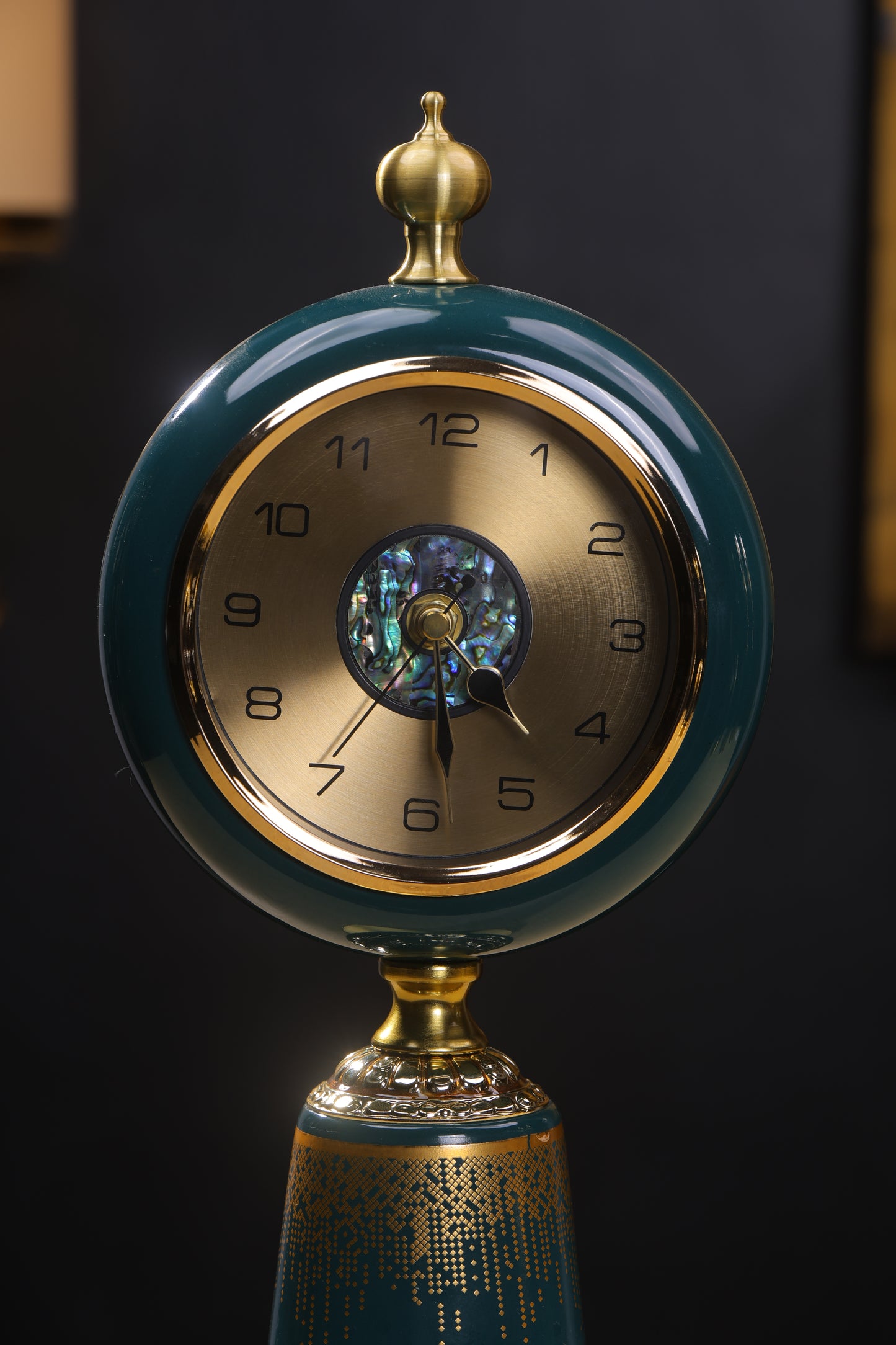 Elegant Mother of Pearl dial Table Clock