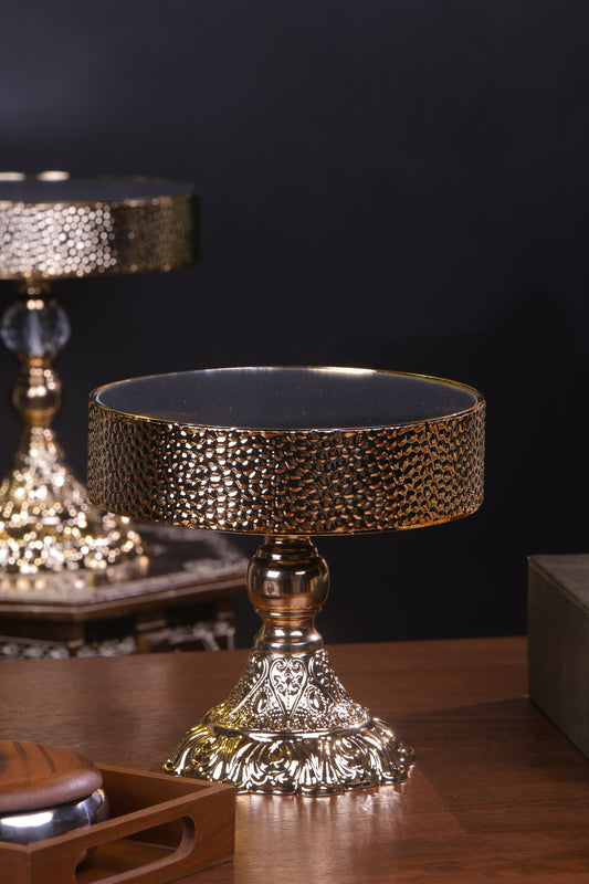 Glamorous Gold Mirror Cake Stand