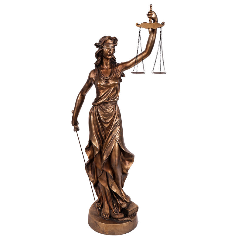 Lady of Justice Sculpture - Antique Bronze- Small