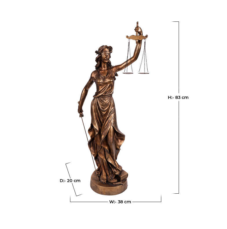 Lady of Justice Sculpture - Antique Bronze- Large