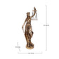 Lady of Justice Sculpture - Glossy Golden- Small