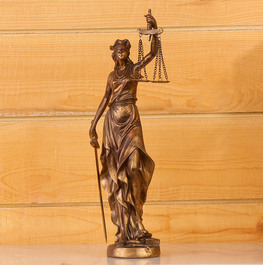 Lady of Justice Sculpture - Antique Bronze- Small