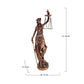 Lady of Justice Sculpture - Antique Bronze- Small