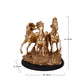 Glorious Three Horse Figurine - Antique Gold Finish