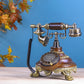 The Noble Spinner: Round Wooden Telephone with Rotator Dial