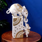 Enchanting White Baby Elephant Decor Showpiece
