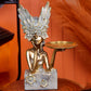 Falcon Head Lady With Plate Distinctive Statement Piece