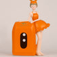 Standing Doll Tissue Box for Girls- Orange
