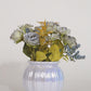 Artificial Roses and Lilies Bunch, Ceramic Vase Blue