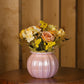 Artificial Roses and Lilies Bunch, Ceramic Vase Peach