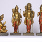 12" Ram Darbaar Antique Finish golden red statue - Shree Ram Ma Sita Laxman And Hanuman Darbar Idol for home temple