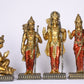 23" Ram Darbaar Antique Finish golden red statue - Shree Ram Ma Sita Laxman And Hanuman Darbar Idol for home temple