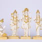 12" Ram Darbaar Marble statue with Gold tone - Shree Ram Ma Sita Laxman And Hanuman Darbar Idol for home temple