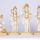 14" Ram Darbaar Marble statue with Gold tone - Shree Ram Ma Sita Laxman And Hanuman Darbar Idol for home temple