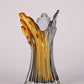 Crystal wave vase for artistic display