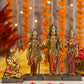 9" Ram Darbaar Antique Finish golden red statue - Shree Ram Ma Sita Laxman And Hanuman Darbar Idol for home temple
