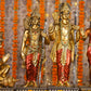 23" Ram Darbaar Antique Finish golden red statue - Shree Ram Ma Sita Laxman And Hanuman Darbar Idol for home temple