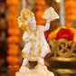 6" Hanuman Pawansut Mahabali standing Marble statue with Parvat | Ideal for temple or showpiece