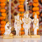 6" Ram Darbaar Marble statue with Gold tone - Shree Ram Ma Sita Laxman And Hanuman Darbar Idol for home temple
