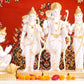 23" Ram Darbaar Marble statue with Gold tone - Shree Ram Ma Sita Laxman And Hanuman Darbar Idol for home temple