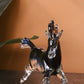 Stunning Crystal Sculpture Running Horse Statue Home Decor Accent - Blue