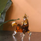 Stunning Crystal Sculpture Running Horse Statue Home Decor Accent - Orange
