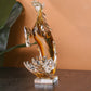 Elegant Horse Crystal Mermaid Pony Home Decor Piece - Yellow