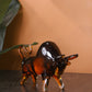 Majestic Charging Bull Statue Crystal Sculpture