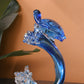 Turtle of the Tides Crystal Sculpture Home Decor Goodluck Figurine - Blue