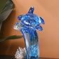 Turtle of the Tides Crystal Sculpture Home Decor Goodluck Figurine - Blue
