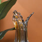 Crystal wave vase for artistic display