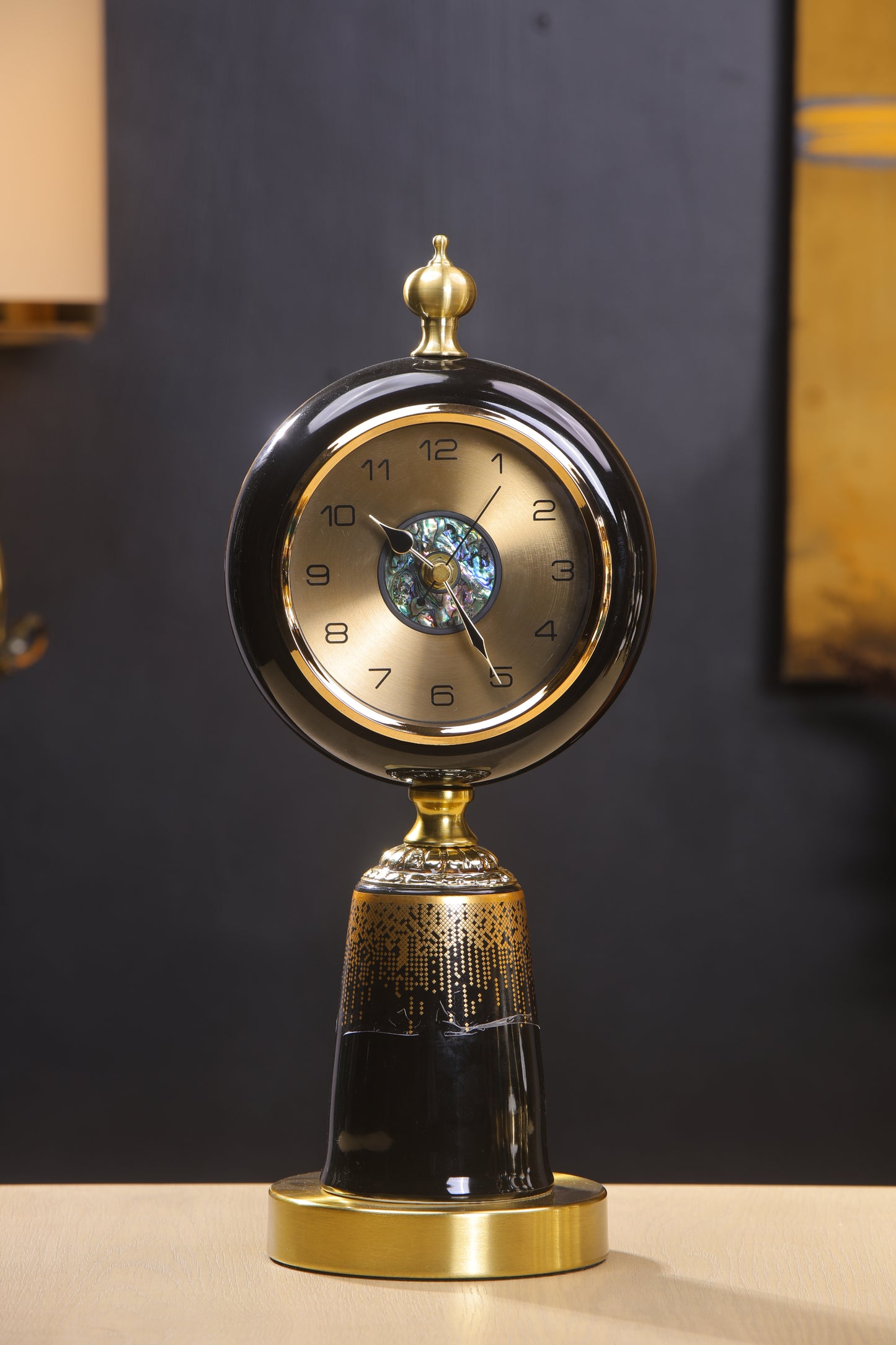 Elegant Mother of Pearl dial Table Clock