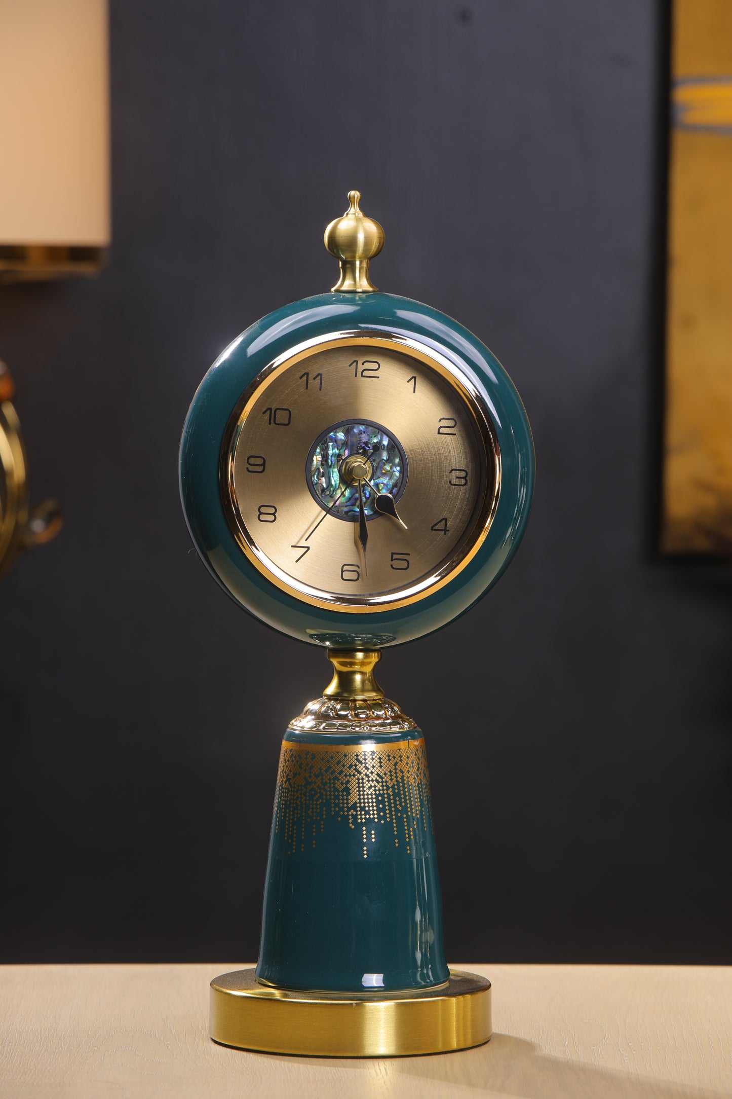 Elegant Mother of Pearl dial Table Clock