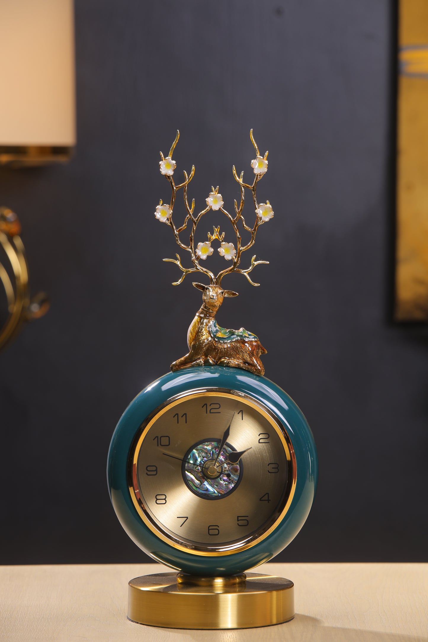 Elegant Mother of Pearl dial Table Clock