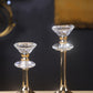 Decorative Gold Mirror Candle Stand for Home Dining