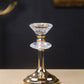 Elegant Gold Mirror Candle Stand for Dining Tables