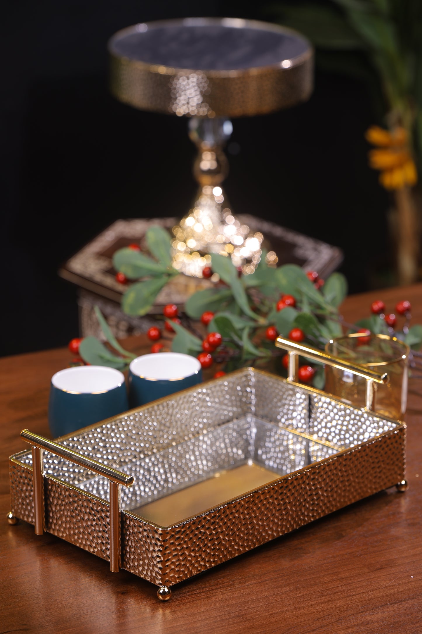 Luxury Gold Mirror Tray for Home Decor