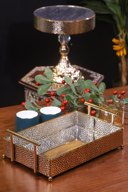 Luxury Gold Mirror Tray for Home Decor