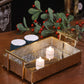 Gold Mirrored Tray for Decorative Accents