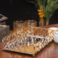 Decorative Gold Spiral Mirror Tray