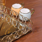 Decorative Gold Spiral Mirror Tray