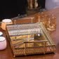 Golden Mirror Tray for Serving and D√©cor