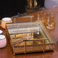 Golden Mirror Tray for Serving and D√©cor