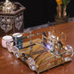 Rectangular Gold Mirror Tray with Handles