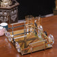 Geometric Gold Mirror Tray