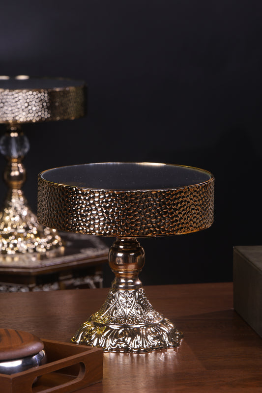 Glamorous Gold Mirror Cake Stand