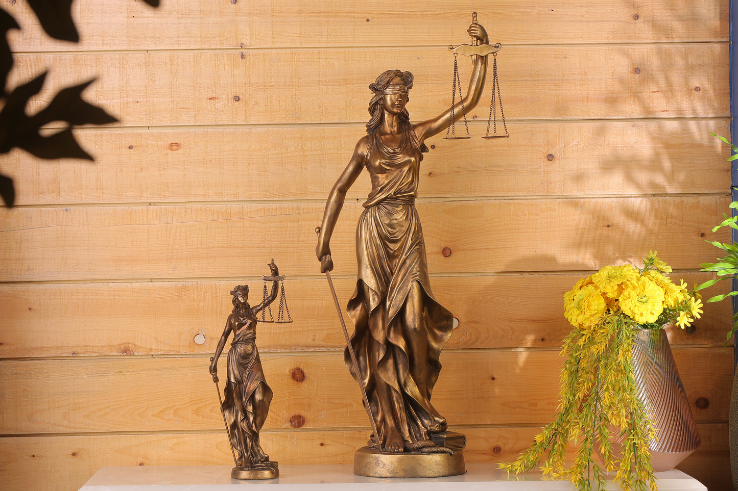 Lady of Justice Sculpture - Antique Bronze- Small